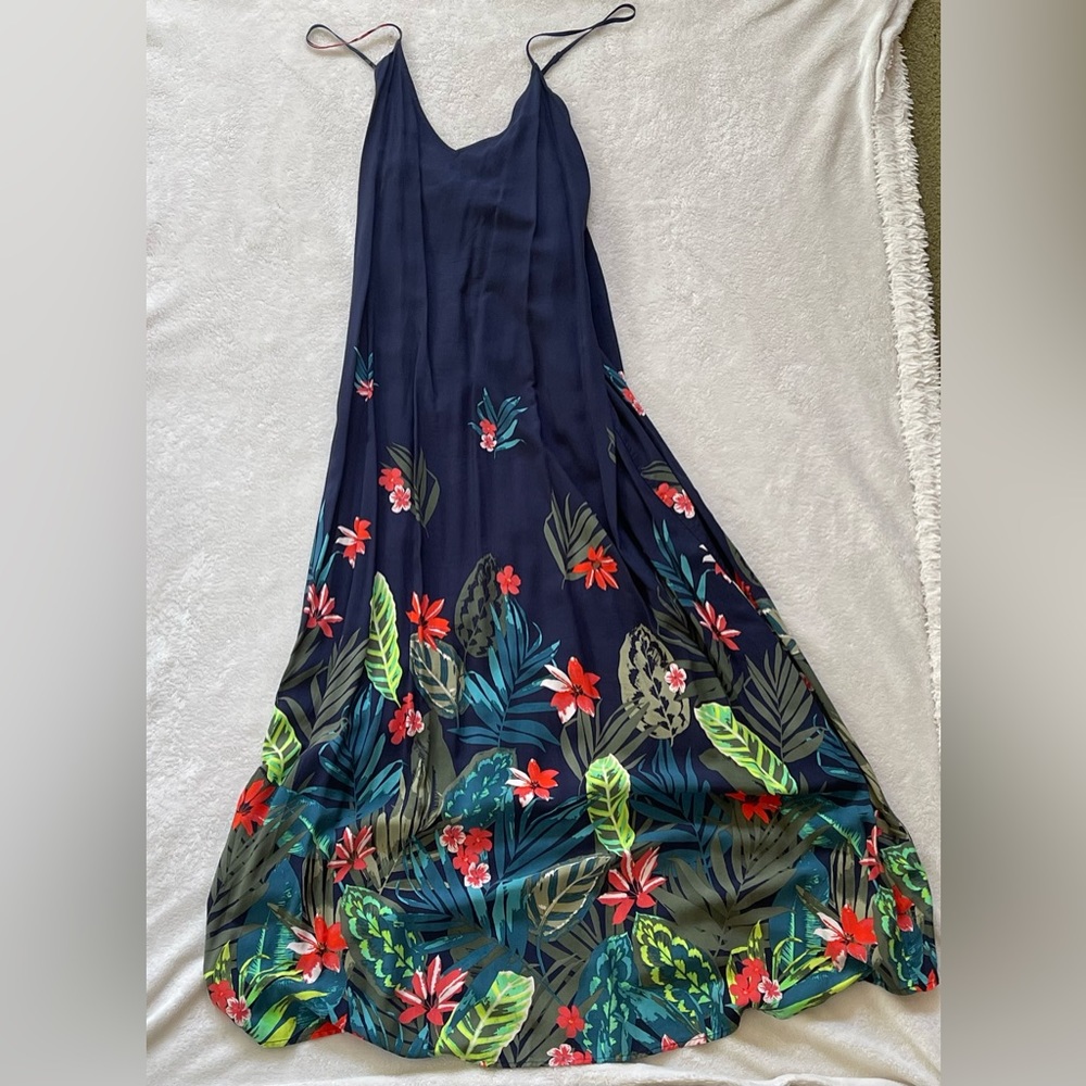 Old Navy Spaghetti Cross Back Tropical Beach Dress
